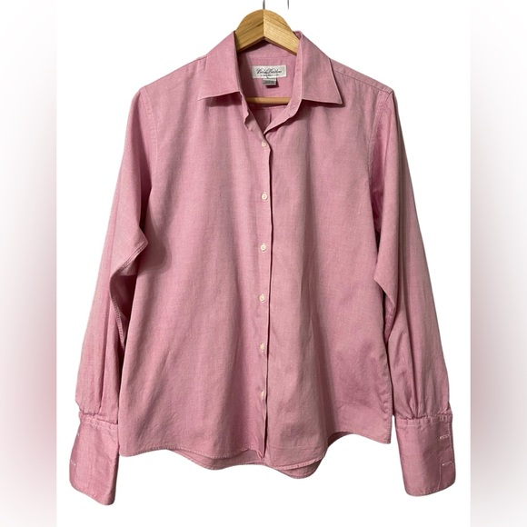 Brooks Brothers Womens Pink French Cuff Button Front Shirt Size 14 NWOT - Picture 1 of 8